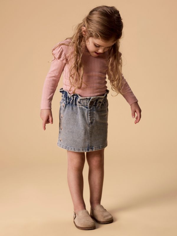 NMFDEVA LOOSE DNM EMB SKIRT 2024-ES LIL