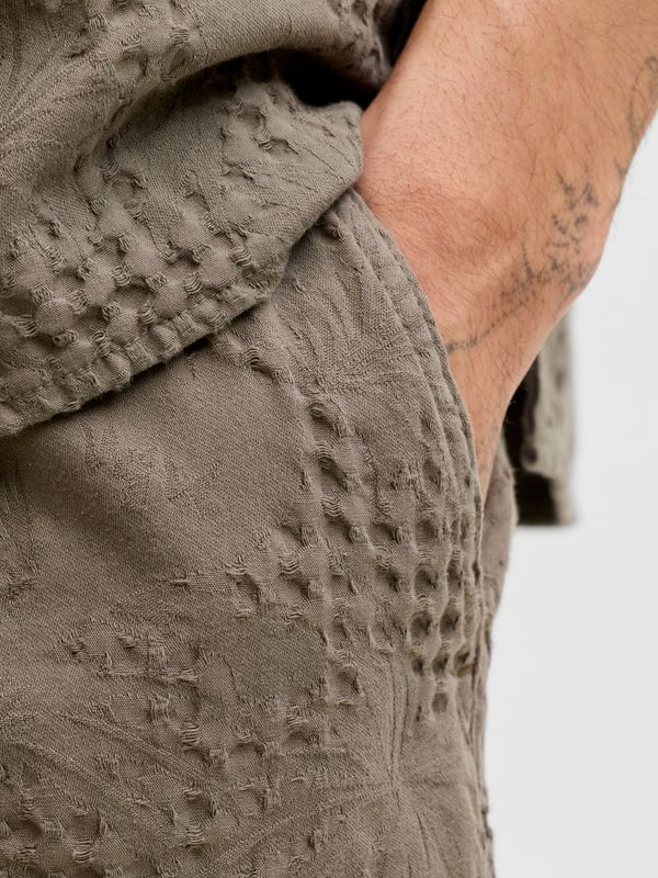 JPSTJAIDEN GREY JAQUARD JOGGER SHORT REG