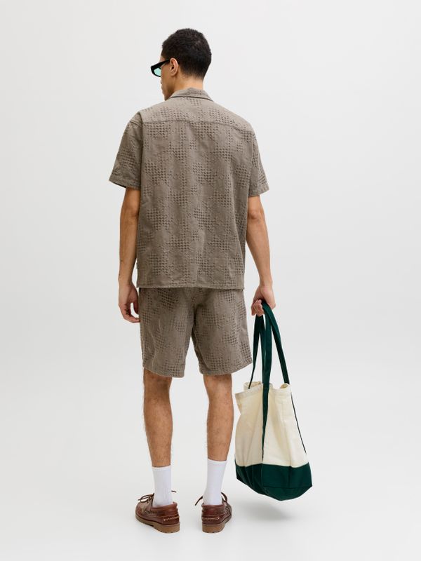 JPSTJAIDEN GREY JAQUARD JOGGER SHORT REG