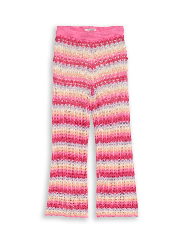 Wide Leg Strickhose mit Streifen