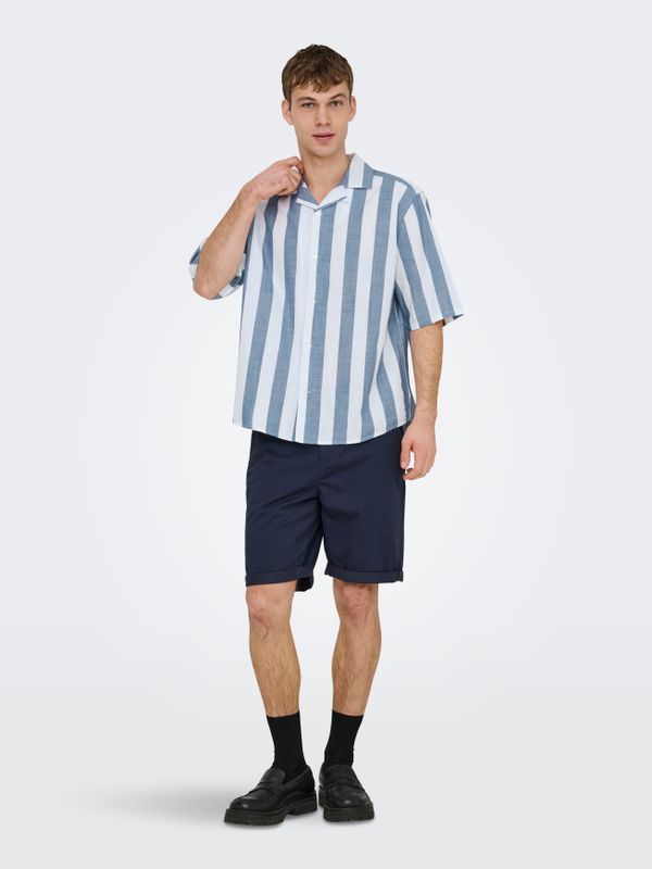 ONSTES RLX CTN SLUB STRIPE SS SHIRT