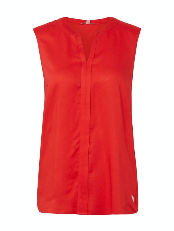 sleeveless open neck tunic