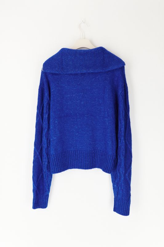 Knitted zip sweater