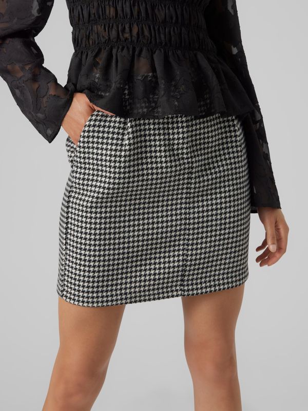 VMHARPER HR SHORT HOUNDSTOOTH SKIRT