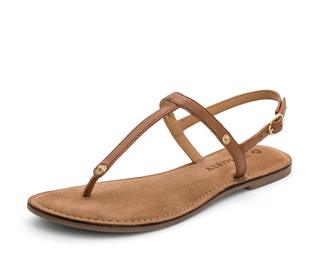 HeyMarly Basis Zehentrenner Sandale COMFORT COGNAC TS