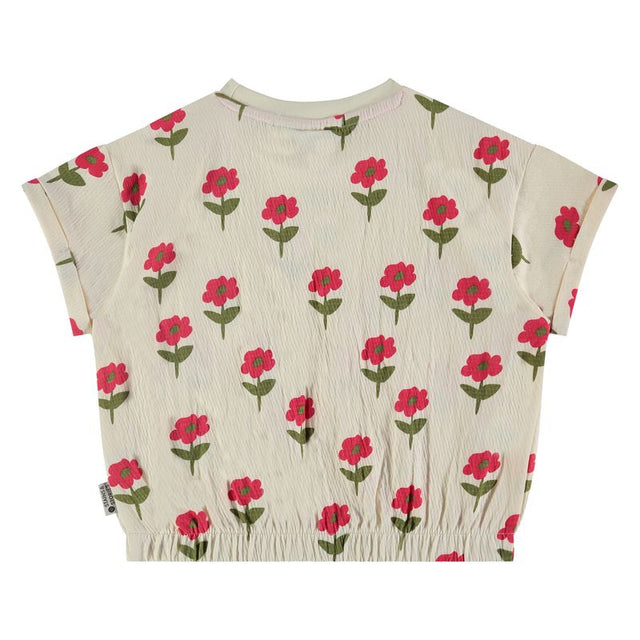 Mädchen T-shirt weiß/Blumen