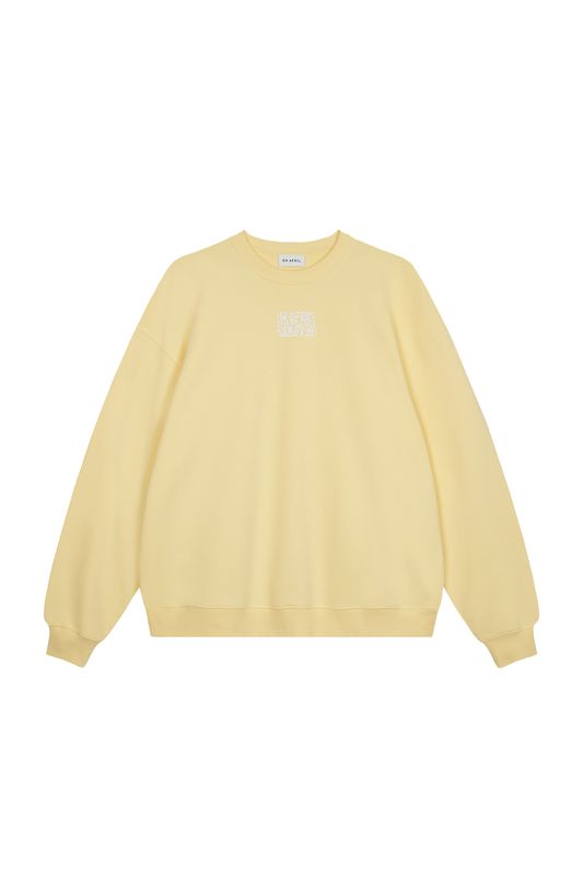 Oh April - 
  Oversized
  Sweater Pastel Yellow Waves