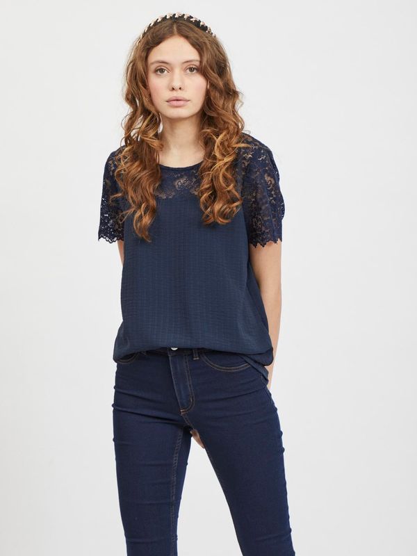 VILOVIE S/S LACE TOP/SU - NOOS