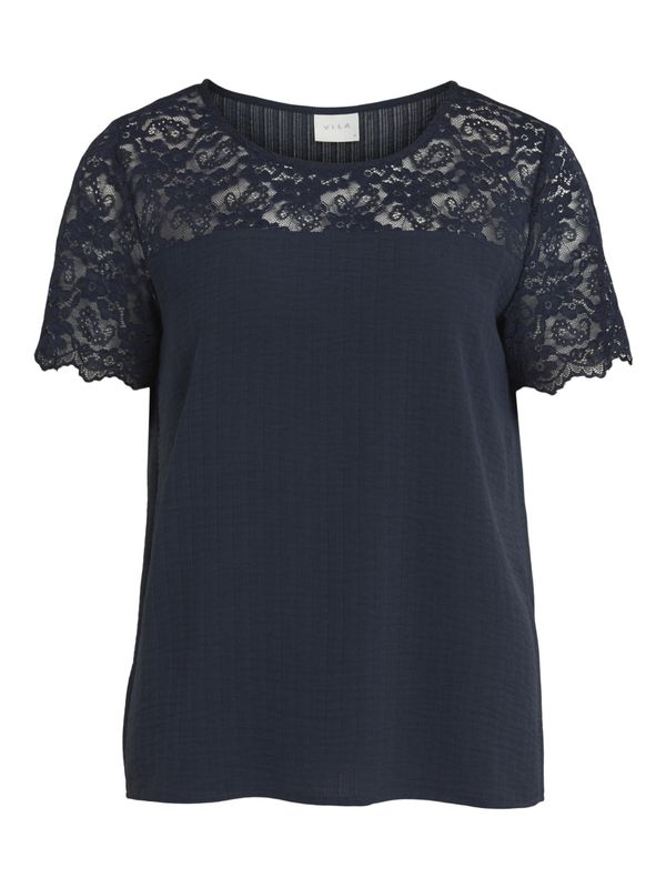 VILOVIE S/S LACE TOP/SU - NOOS
