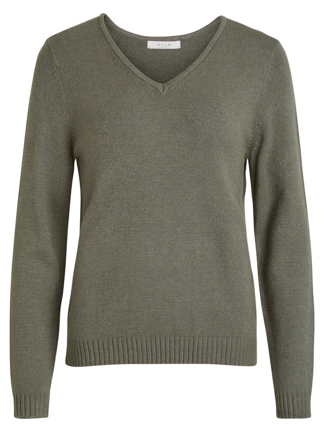 VIRIL V-NECK L/S  KNIT TOP - NOOS