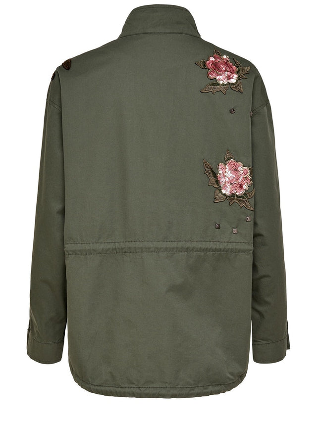 Right Loose Embroidery Utility Jacket