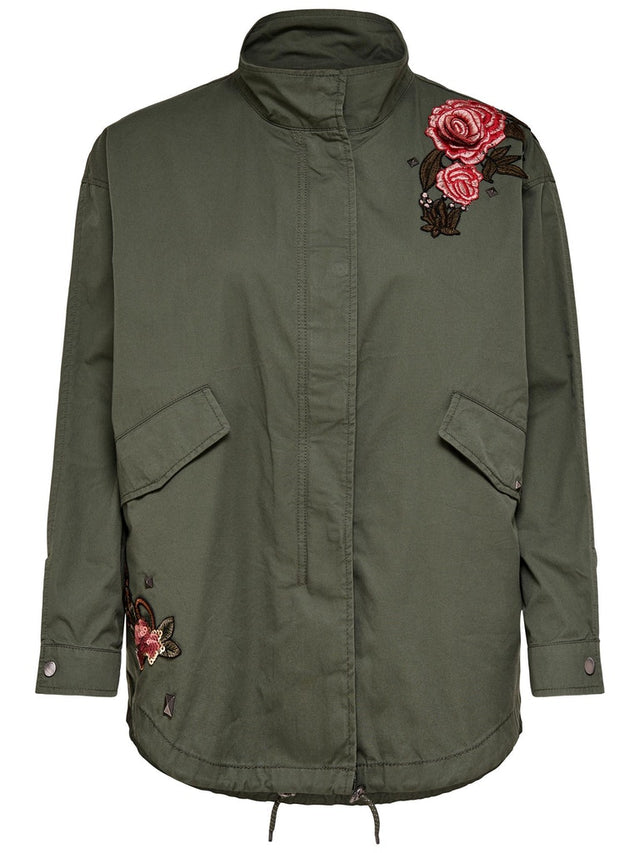 Right Loose Embroidery Utility Jacket