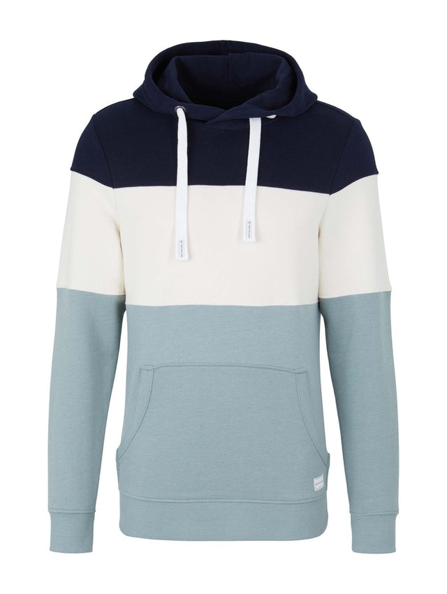 cutline hoodie with colorblock