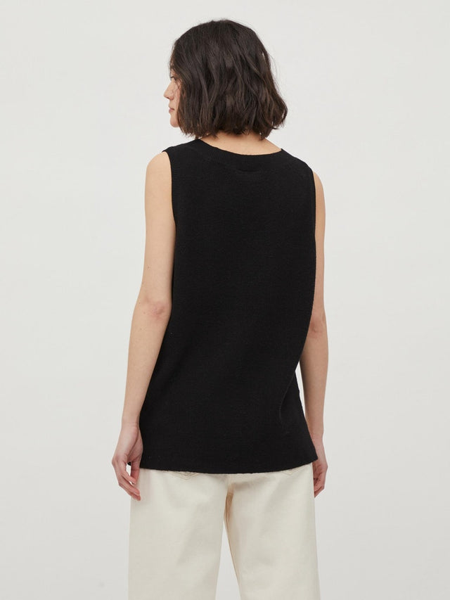 VIRIL KNIT RIB V-NECK S/L VEST - NOOS