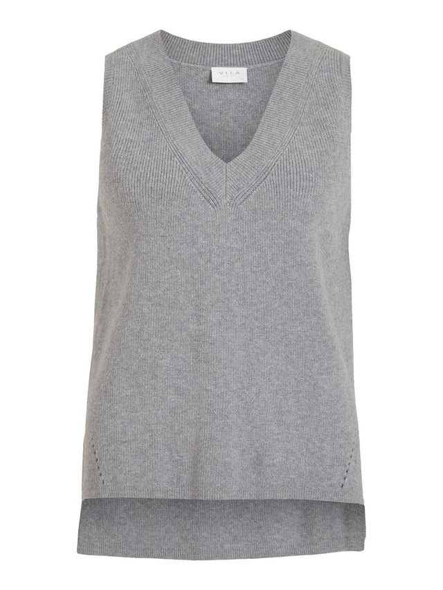 VIRIL KNIT RIB V-NECK S/L VEST - NOOS