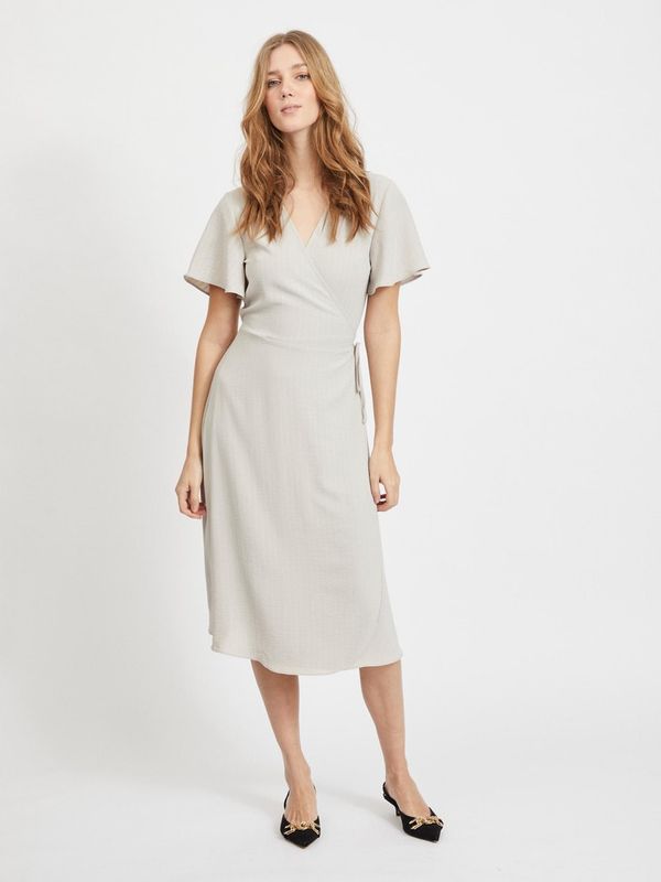 VILOVIE S/S WRAP MIDI DRESS/SU - NOOS