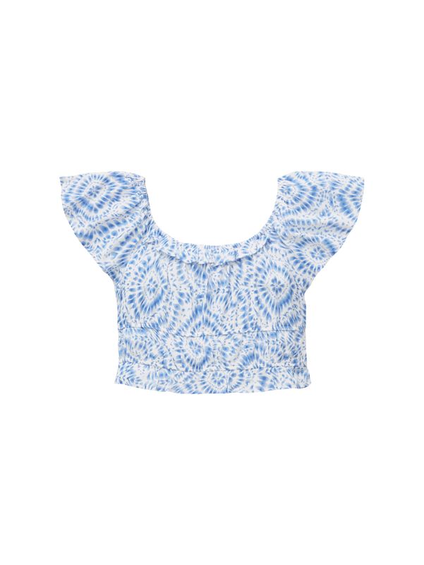 Cropped Bluse mit Allover-Print