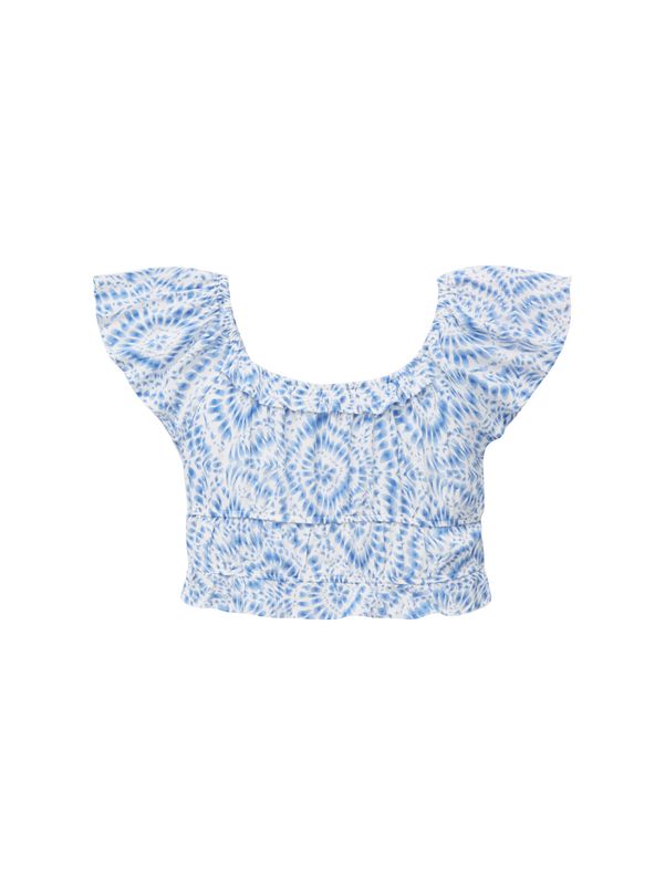 Cropped Bluse mit Allover-Print