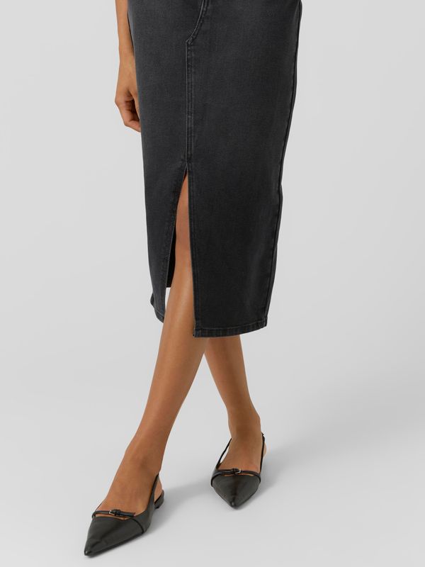 VMVERI HR CALF DENIM SKIRT GA MIX NOOS