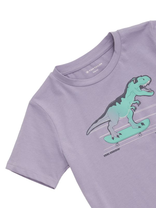 T-Shirt mit T-Rex Skateboard print